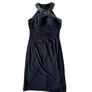 Cache Women’s Beaded Dress navy Size 6